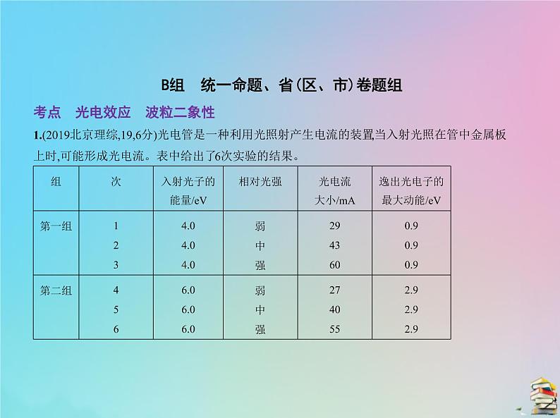 高中物理高考 2020版高考物理一轮复习专题十六波粒二象性课件07