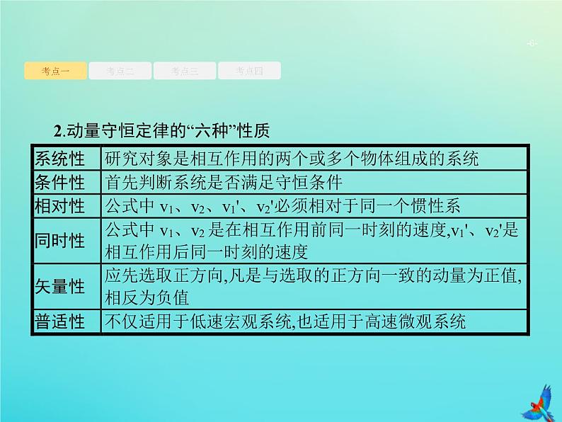 高中物理高考 2020届高考物理一轮复习基次15动量守恒定律及其应用课件新人教版06