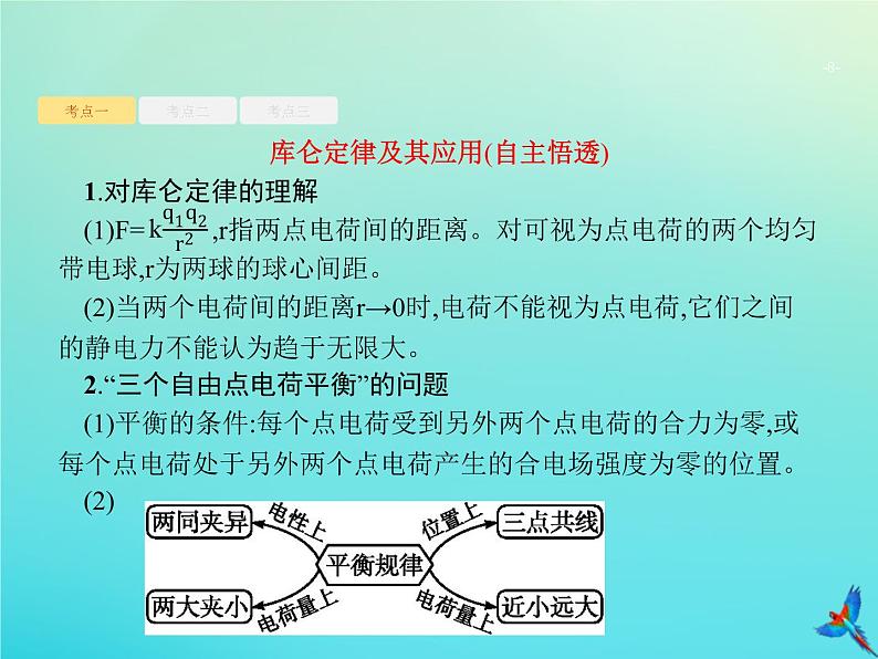 高中物理高考 2020届高考物理一轮复习基次18电场力的性质课件新人教版08