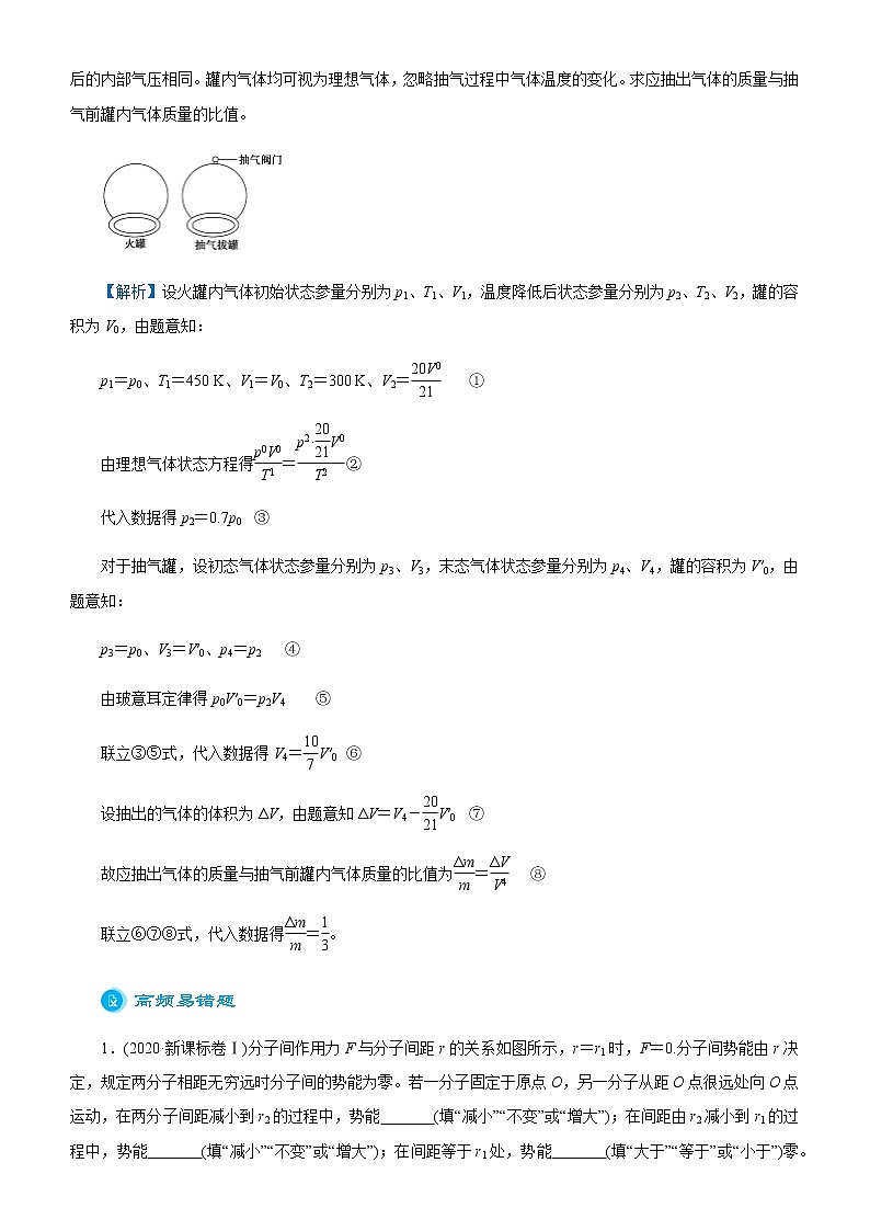 高中物理高考   2021届高考二轮精品专题十一 热学 教师版03