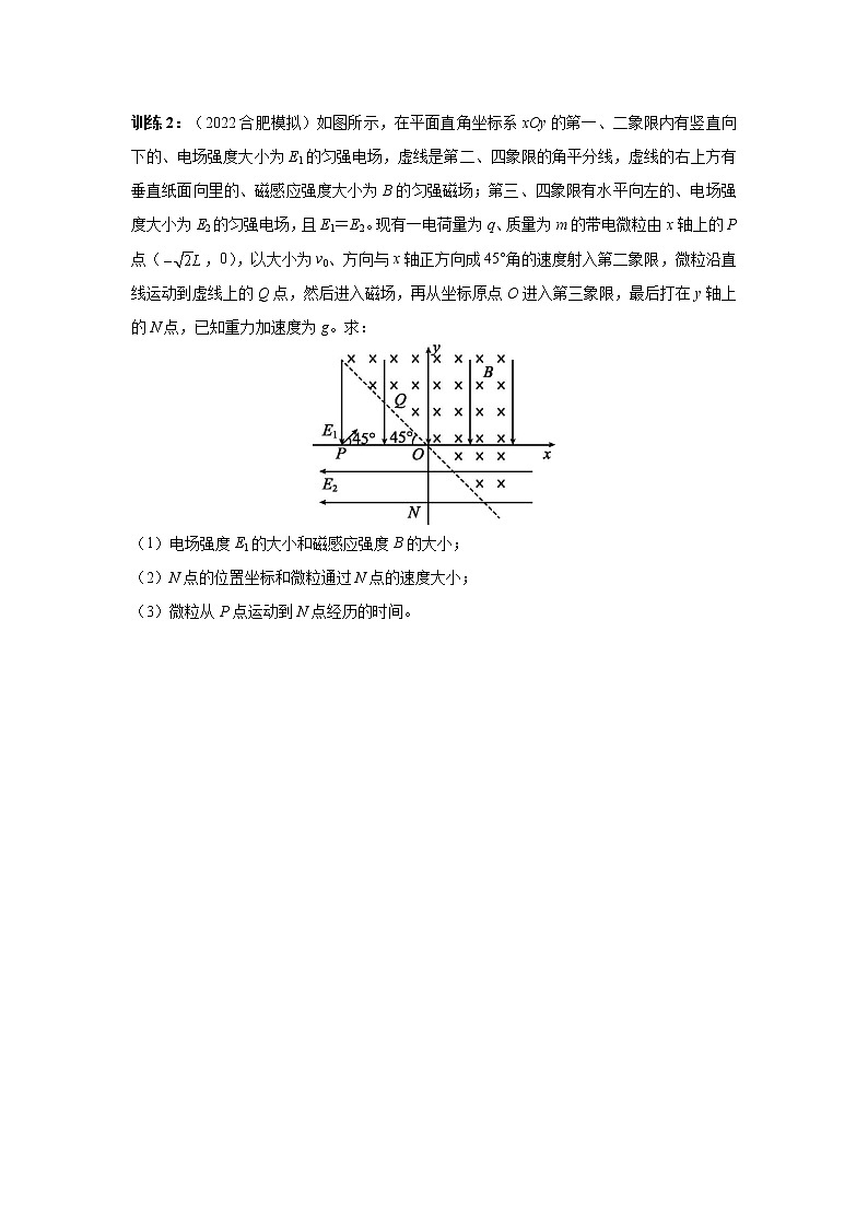 2023届高考物理二轮复习专题讲义电场与磁场——带电粒子在叠加场中的运动讲义第3页