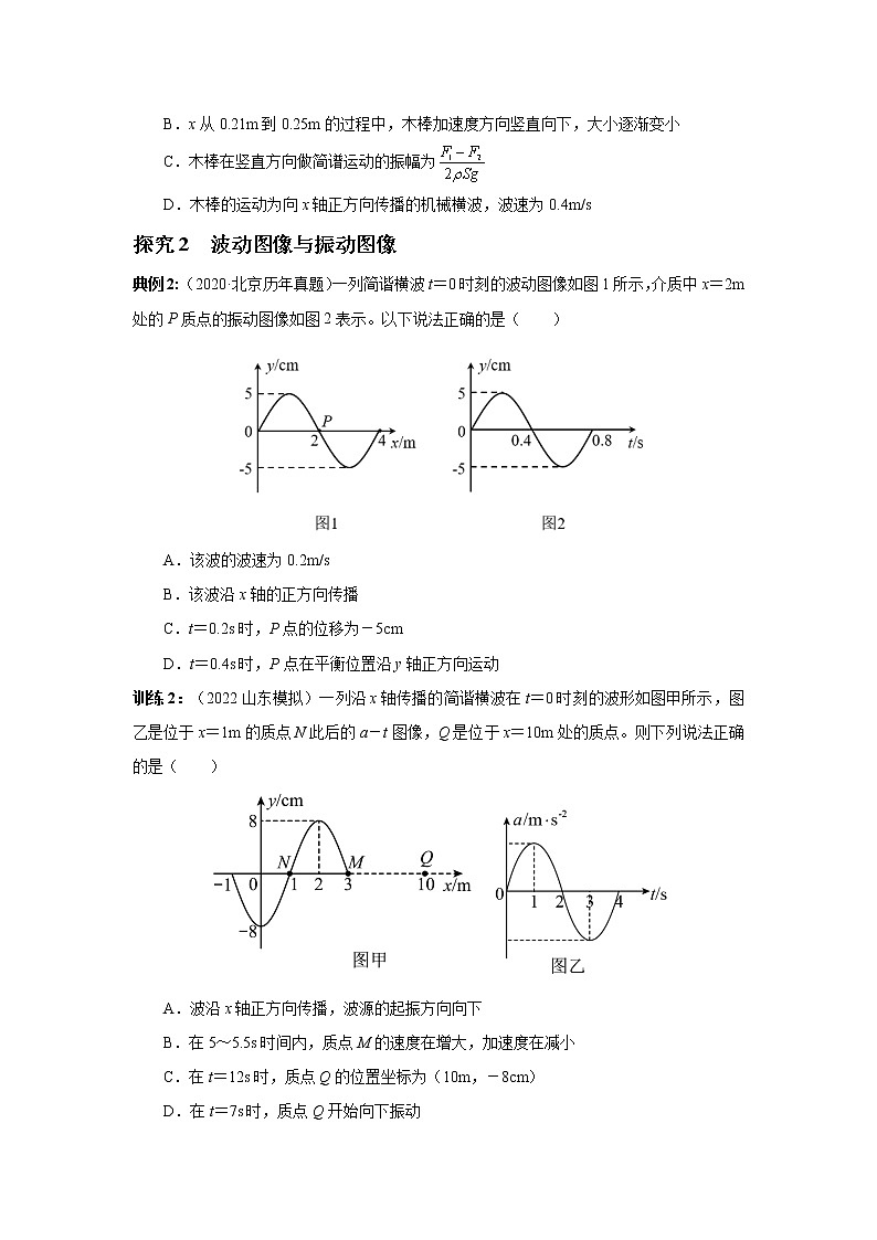 2023届高考物理二轮复习专题讲义机械振动与机械波　光　电磁波——机械振动与机械波的综合问题讲义02