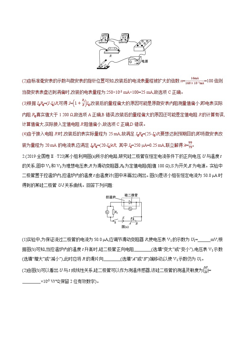高中物理高考 2020年高考物理冲破高分瓶颈考前必破 破（25）电学实验猜押练（解析版）02