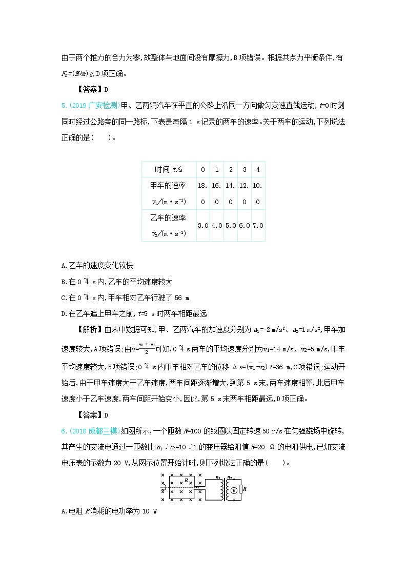 高中物理高考 2020年高考物理一轮复习第十四单元交变电流单元检测含解析新人教版第3页