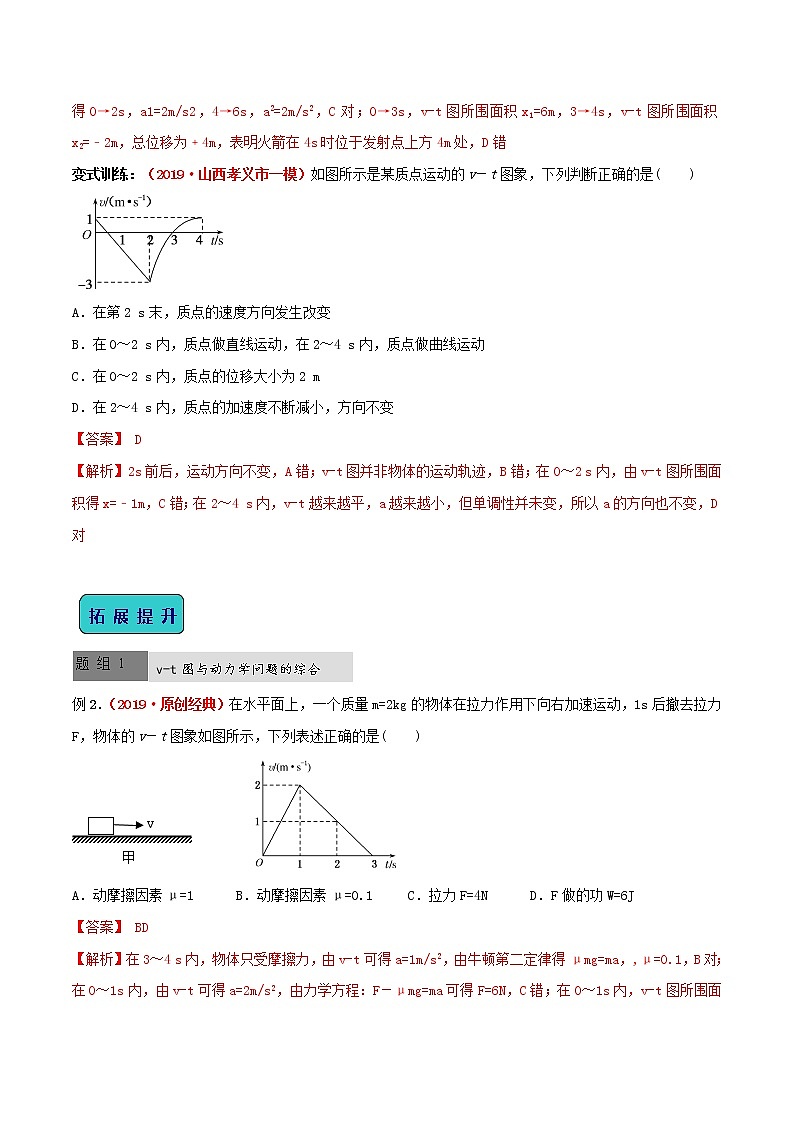 高中物理高考 2020年高考物理一轮复习全突破考点02运动学图像含解析第3页