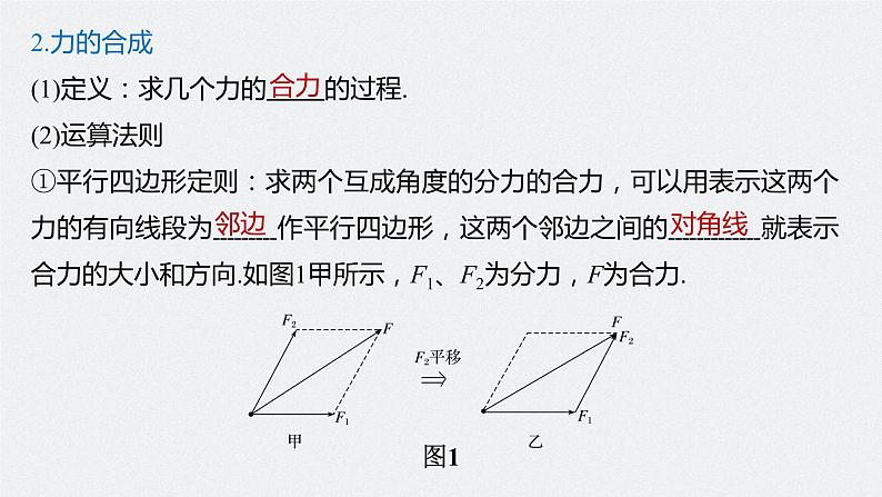 高中物理高考 2022年高考物理一轮复习（新高考版1(津鲁琼辽鄂)适用） 第2章 第3讲 力的合成与分解课件PPT06