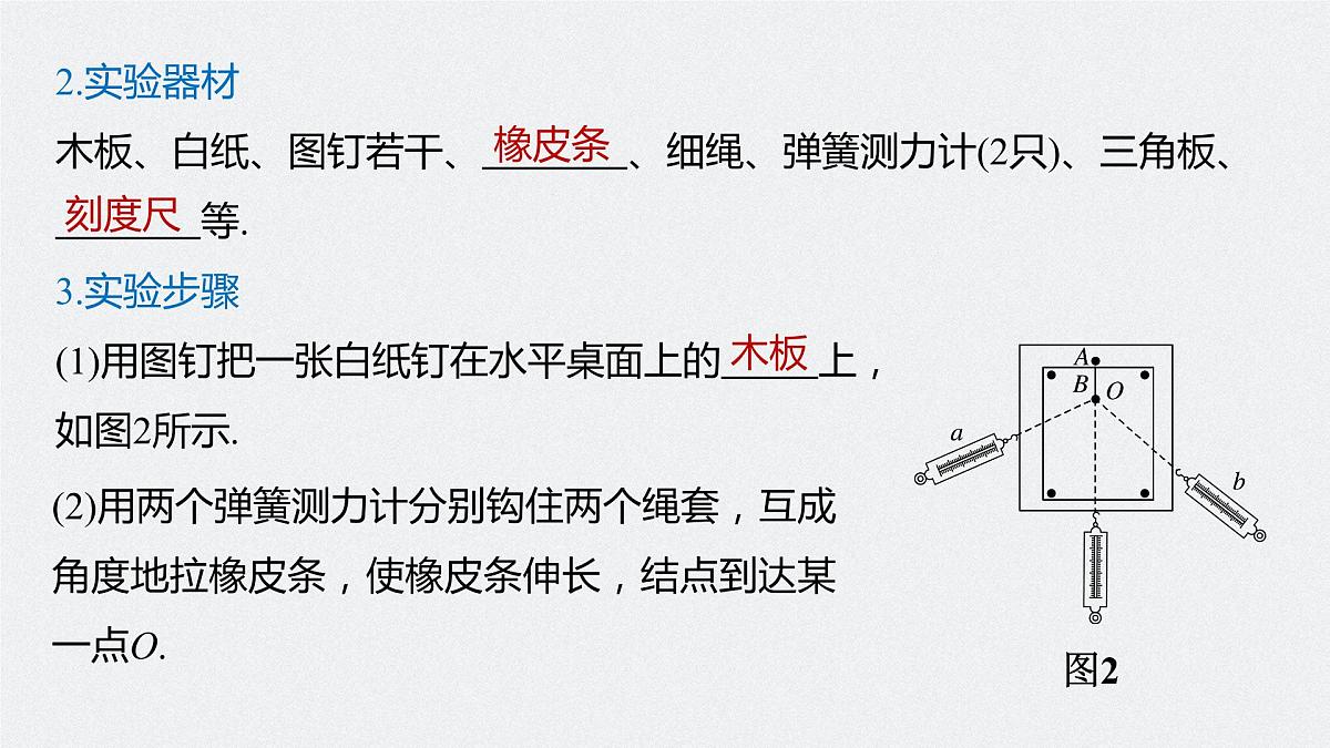 高中物理高考 2022年高考物理一轮复习（新高考版1(津鲁琼辽鄂)适用） 第2章 实验三 探究两个互成角度的力的合成规律课件PPT第6页