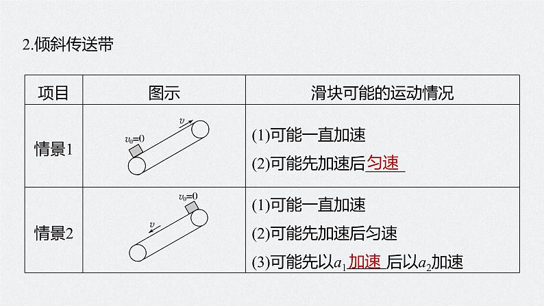 高中物理高考 2022年高考物理一轮复习 第3章 专题强化6 传送带模型和滑块—木板模型课件PPT07