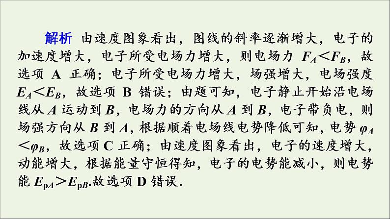 高中物理高考 2020年物理高考大一轮复习高考必考题突破讲座7电场中图象问题的解题策略课件07