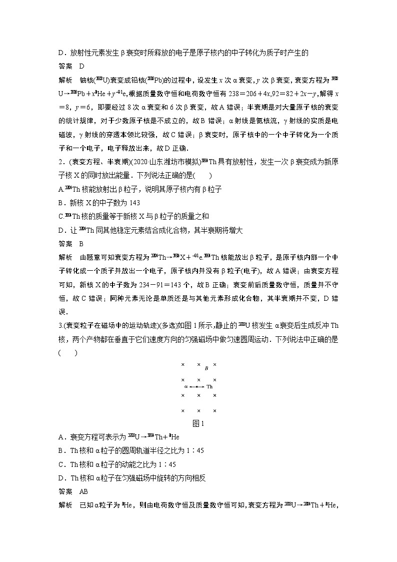 高中物理高考 2022年高考物理一轮复习（新高考版1(津鲁琼辽鄂)适用） 第16章 第2讲 原子核第3页
