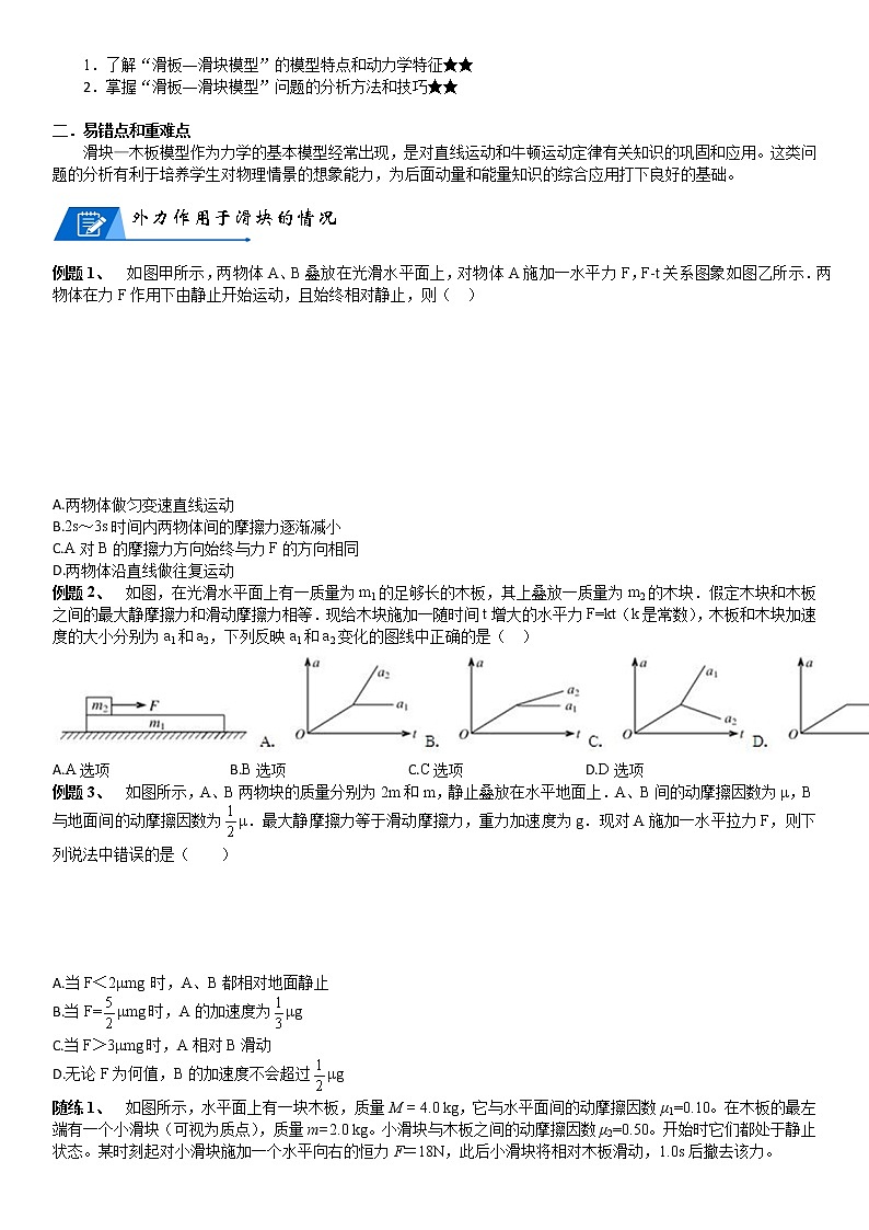 高中物理高考 2023届高考物理一轮复习 第19讲 专题 滑块和弹簧03