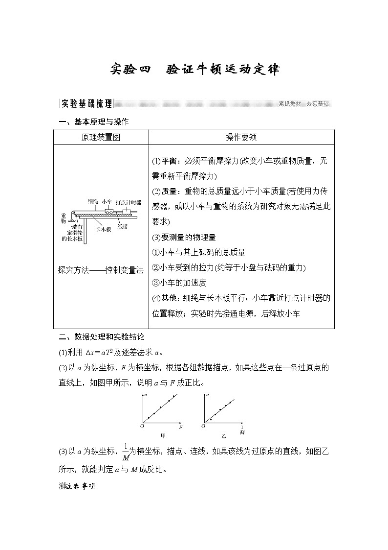 高中物理高考 必修1 第三章 实验四第1页