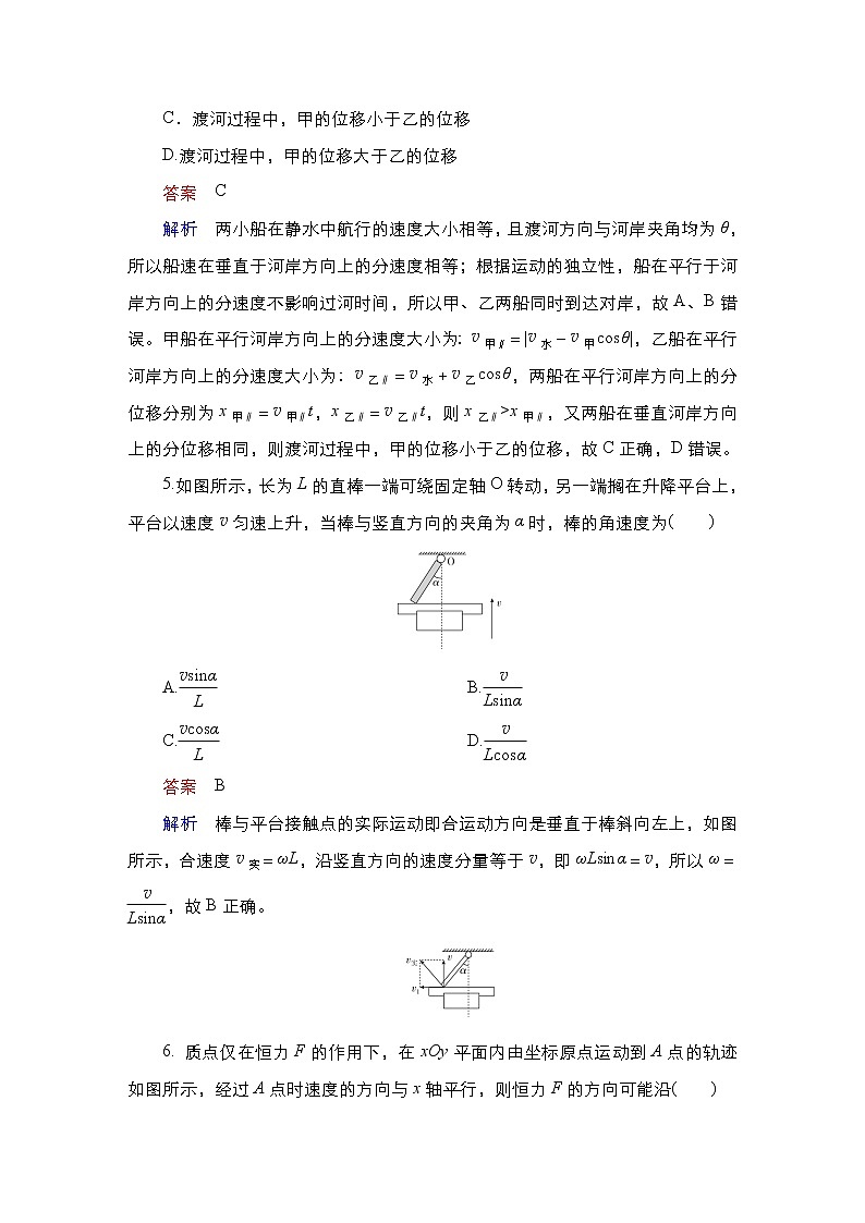 高中物理高考 第1讲　曲线运动　运动的合成与分解 作业03