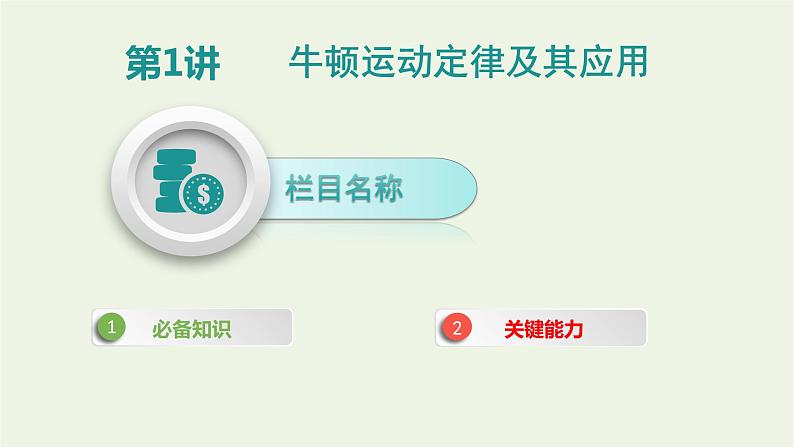 高中物理高考 2020年高考物理一轮复习第三单元牛顿运动定律第1讲牛顿运动定律及其应用课件新人教版第3页