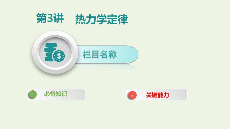 高中物理高考 2020年高考物理一轮复习第十六单元第3讲热力学定律课件新人教版选修第1页