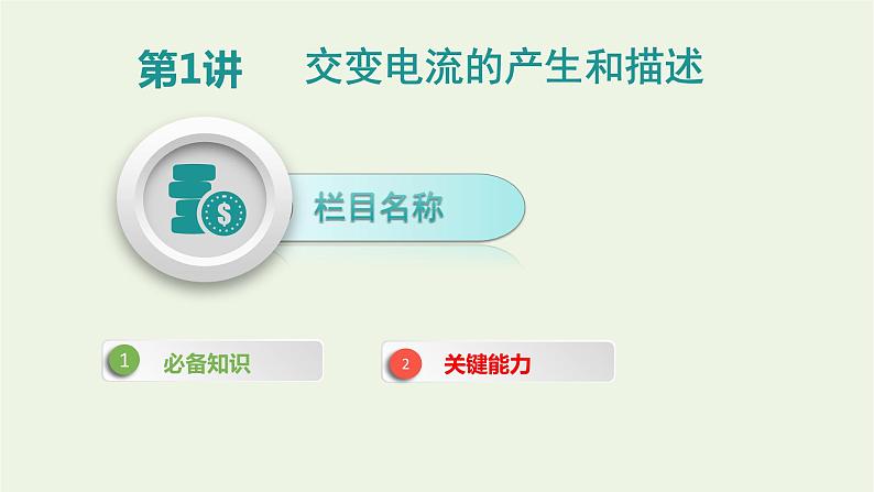 高中物理高考 2020年高考物理一轮复习第十四单元交变电流第1讲交变电流的产生和描述课件新人教版第2页