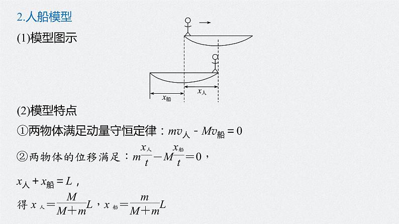 高中物理高考 2022年高考物理一轮复习（新高考版2(粤冀渝湘)适用） 第7章 专题强化12 用动量守恒定律解决“三类模型”问题课件PPT06