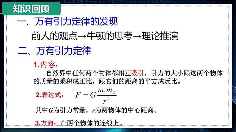 6.3.1 万有引力定律的应用 第2页