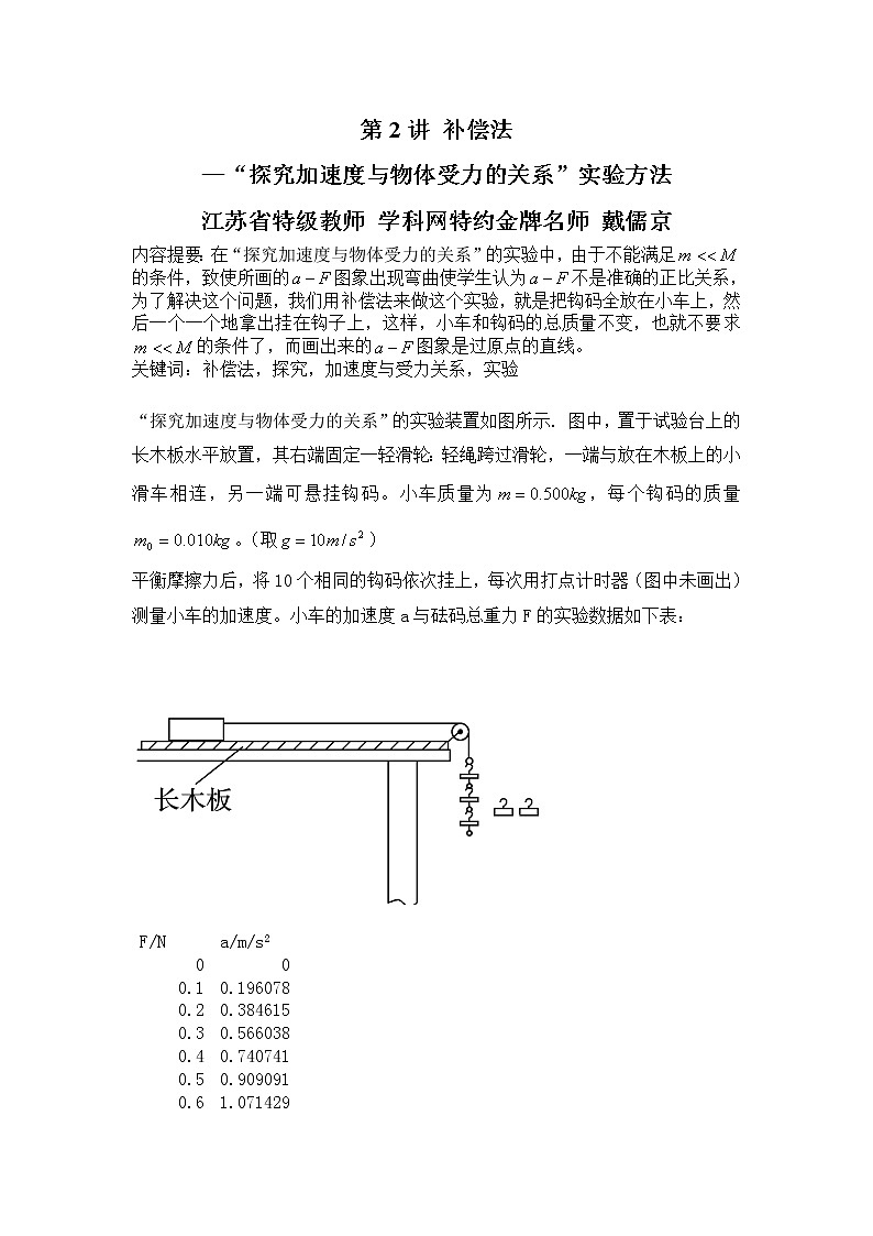 高中物理高考 第3讲 补偿法—2021年高考物理实验方法大全（解析版）第1页