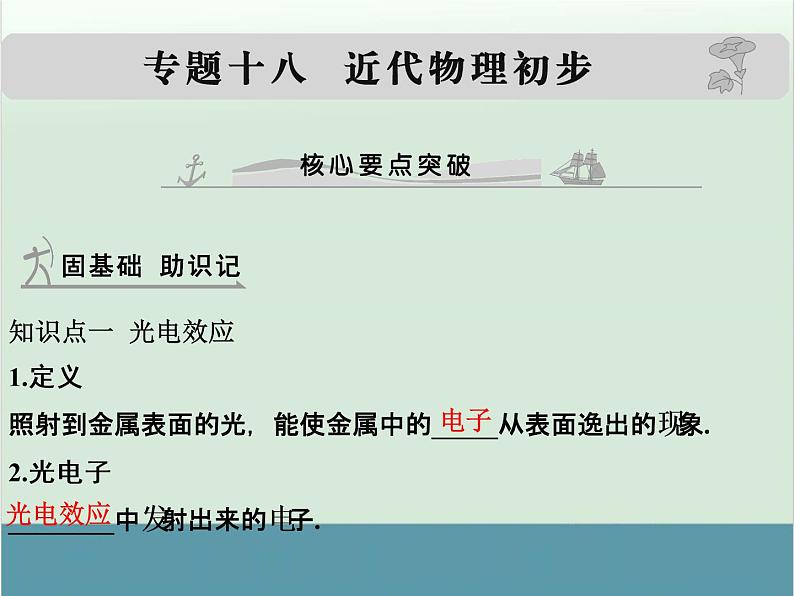 高中物理高考 高考物理一轮复习专题课件 专题18+近代物理初步（全国通用）01