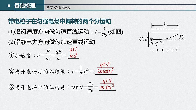 高中物理高考 第8章 第4讲　带电粒子在电场中的偏转    2023年高考物理一轮复习(新高考新教材) 课件PPT05