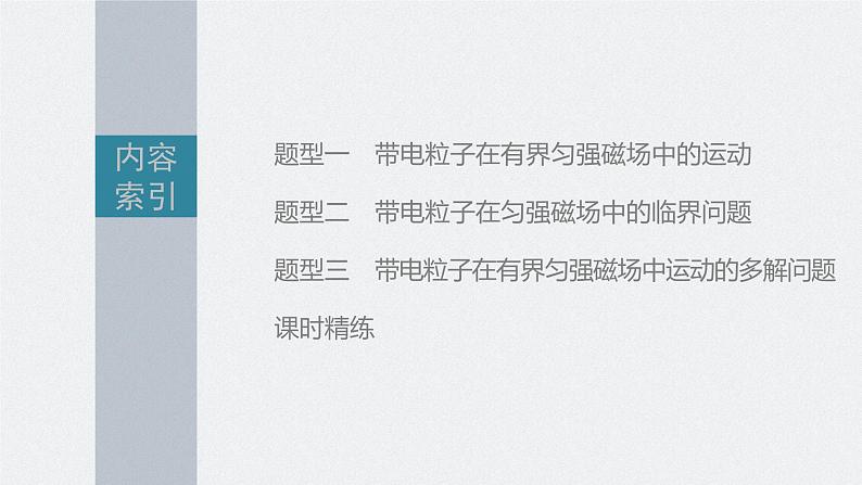 高中物理高考 第10章 专题强化18　带电粒子在有界匀强磁场中的运动    2023年高考物理一轮复习(新高考新教材) 课件PPT03