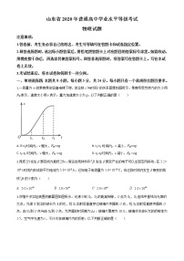 高中物理高考 精品解析 2020年山东高考物理试卷 （原卷版）