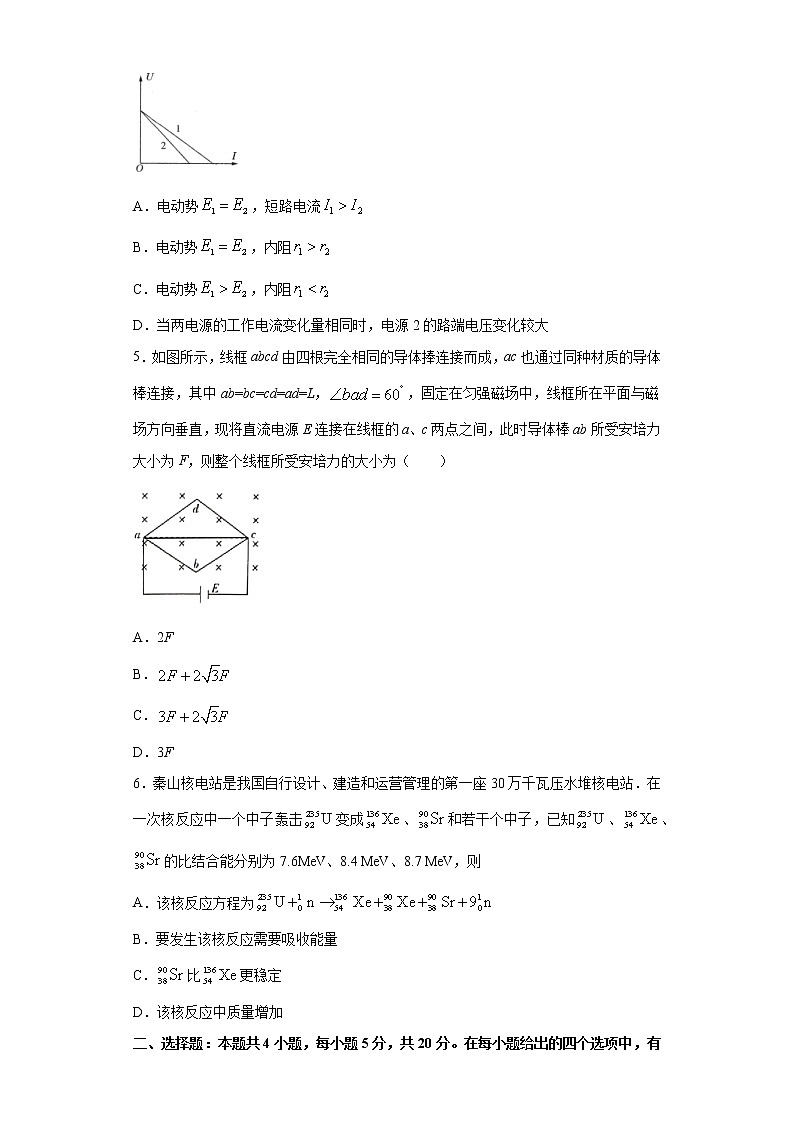 高中物理高考 卷3-2021年决胜高考物理模考冲刺卷（新高考湖南专用）（原卷版）第2页