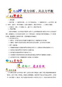 高中物理高考 考点09 受力分析，共点力平衡——备战2021年高考物理考点一遍过