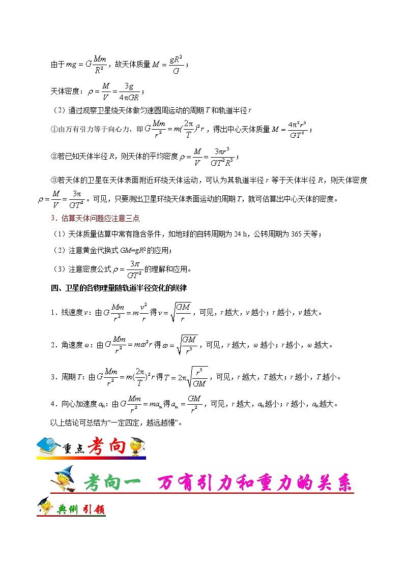 高中物理高考 考点21 万有引力定律及其应用——备战2021年高考物理考点一遍过第3页