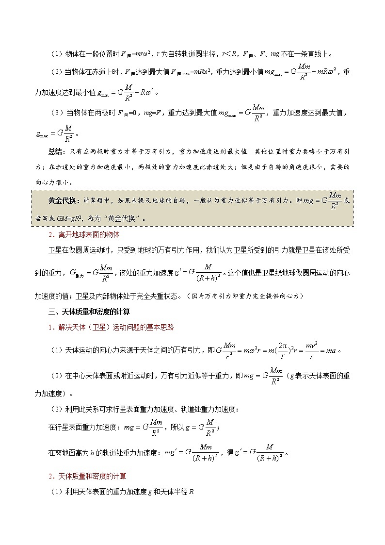 高中物理高考 考点21 万有引力定律及其应用-备战2022年高考物理考点一遍过第2页