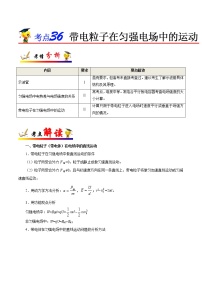 高中物理高考 考点36 带电粒子在匀强电场中的运动-备战2022年高考物理考点一遍过