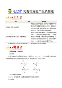 高中物理高考 考点52 交变电流的产生及描述——备战2021年高考物理考点一遍过