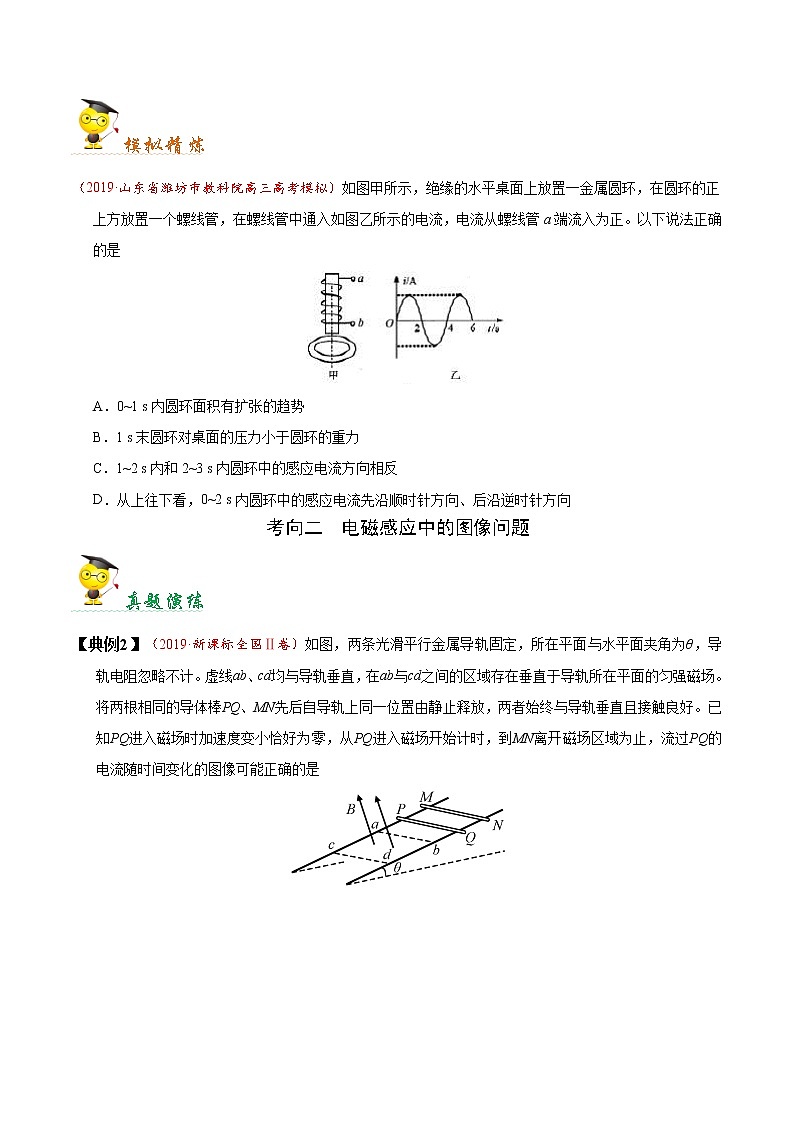 高中物理高考 秘籍12 楞次定律、法拉第电磁感应定律-备战2020年高考物理之抢分秘籍（原卷版）第2页