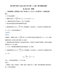 2023四川省四川师大附中高二上学期期末模拟试题物理含解析