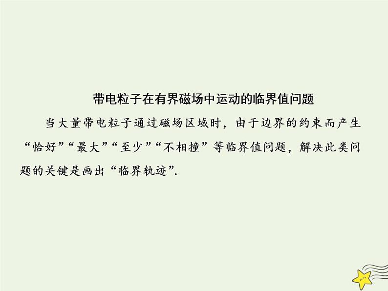 高中物理高考 新课标2020高考物理一轮复习9 3带电粒子在磁场中的临界和多解专题课件新人教版06