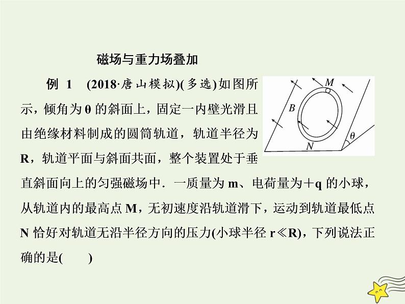 高中物理高考 新课标2020高考物理一轮复习9 5带电粒子在叠加场中的运动专题课件新人教版第6页