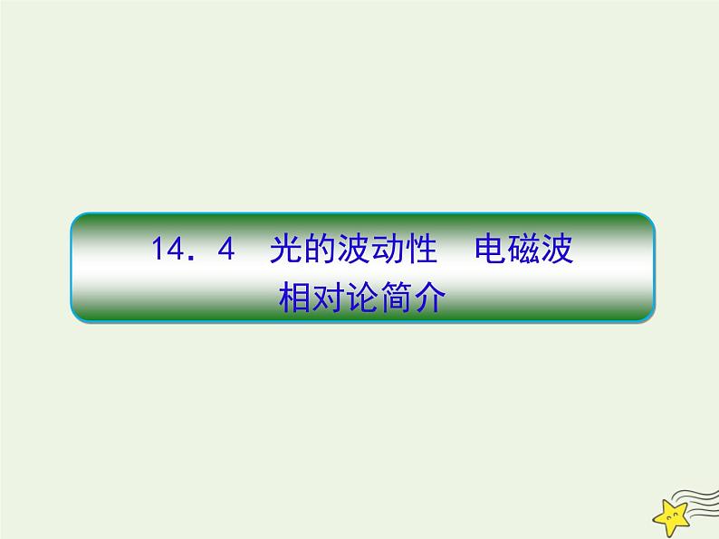 高中物理高考 新课标2020高考物理一轮复习14 4光的波动性课件新人教版01