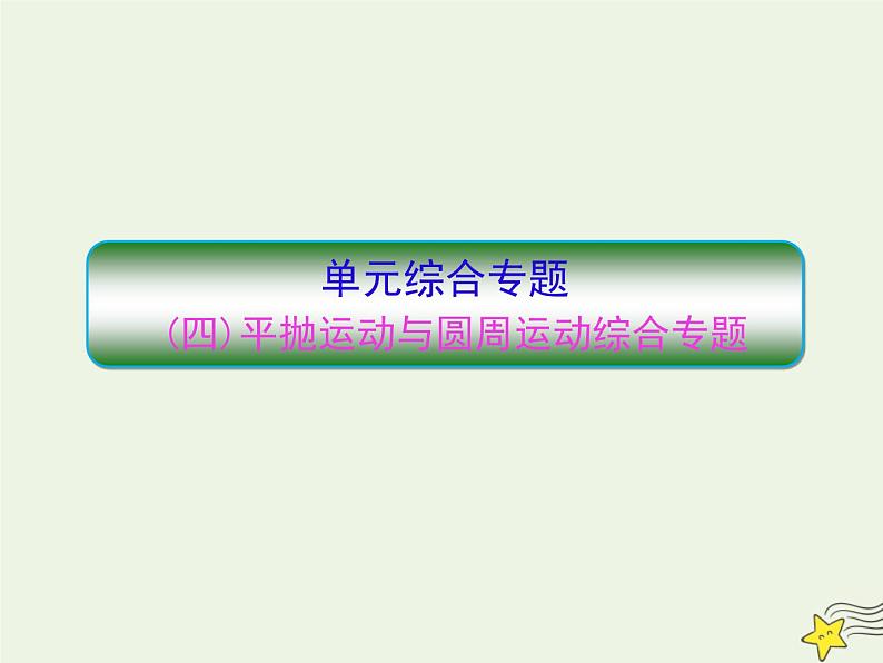 高中物理高考 新课标2020高考物理一轮复习单元综合专题四平抛运动与圆周运动课件新人教版01