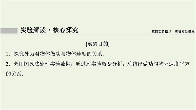 高中物理高考 新课标2020年高考物理一轮总复习实验五探究动能定理课件03