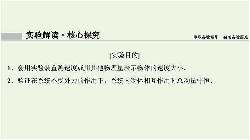 高中物理高考 新课标2020年高考物理一轮总复习实验七验证动量守恒定律课件第3页