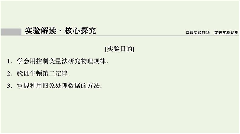 高中物理高考 新课标2020年高考物理一轮总复习实验四验证牛顿运动定律课件03