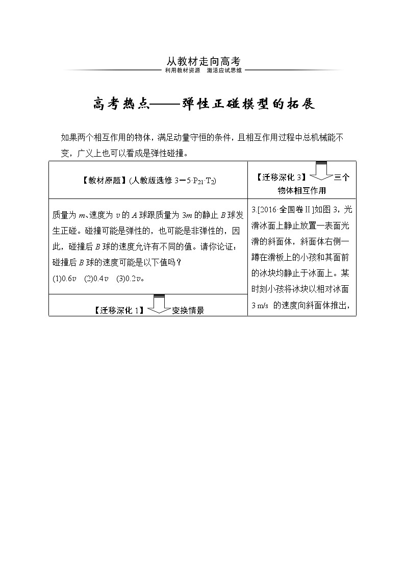 高中物理高考 选修3-5 第六章 从教材走向高考第1页