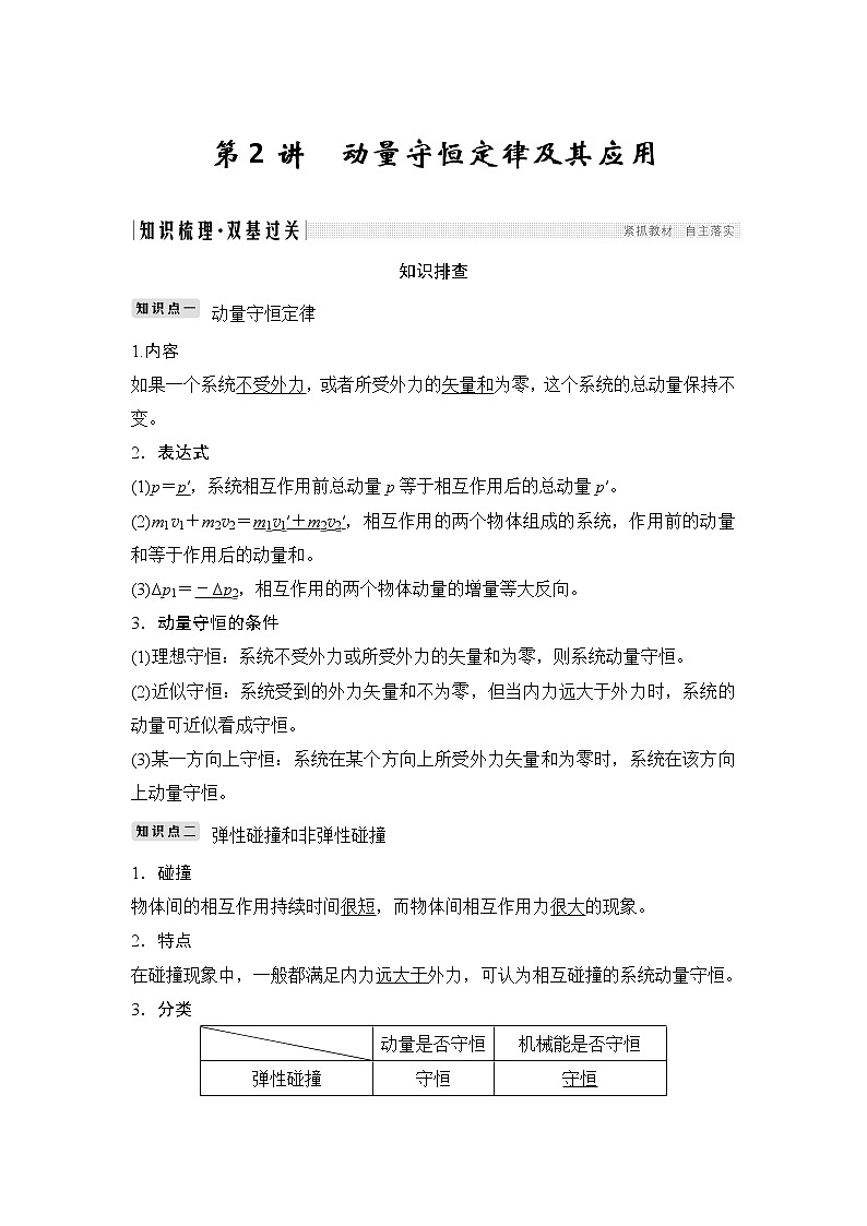 高中物理高考 选修3-5 第六章 第2讲第1页