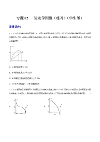 高中物理高考 专题02 运动学图像（练习）（学生版）