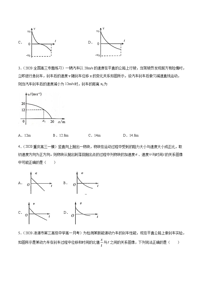 高中物理高考 专题02 运动学图像（练习）（教师版）第2页
