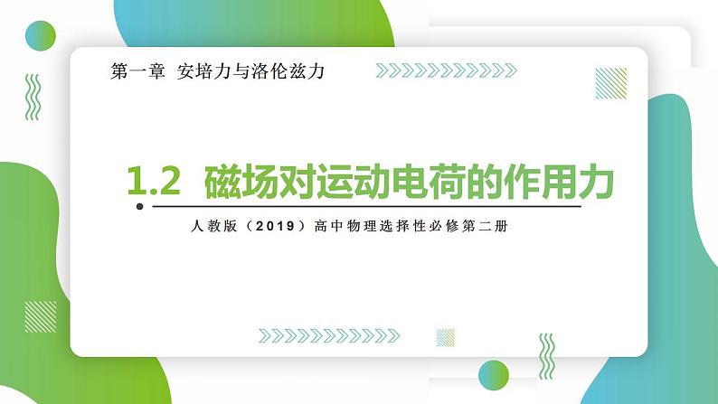 1.2磁场对运动电荷的力(课件)-高中物理课件（人教版2019选择性必修第二册）第1页