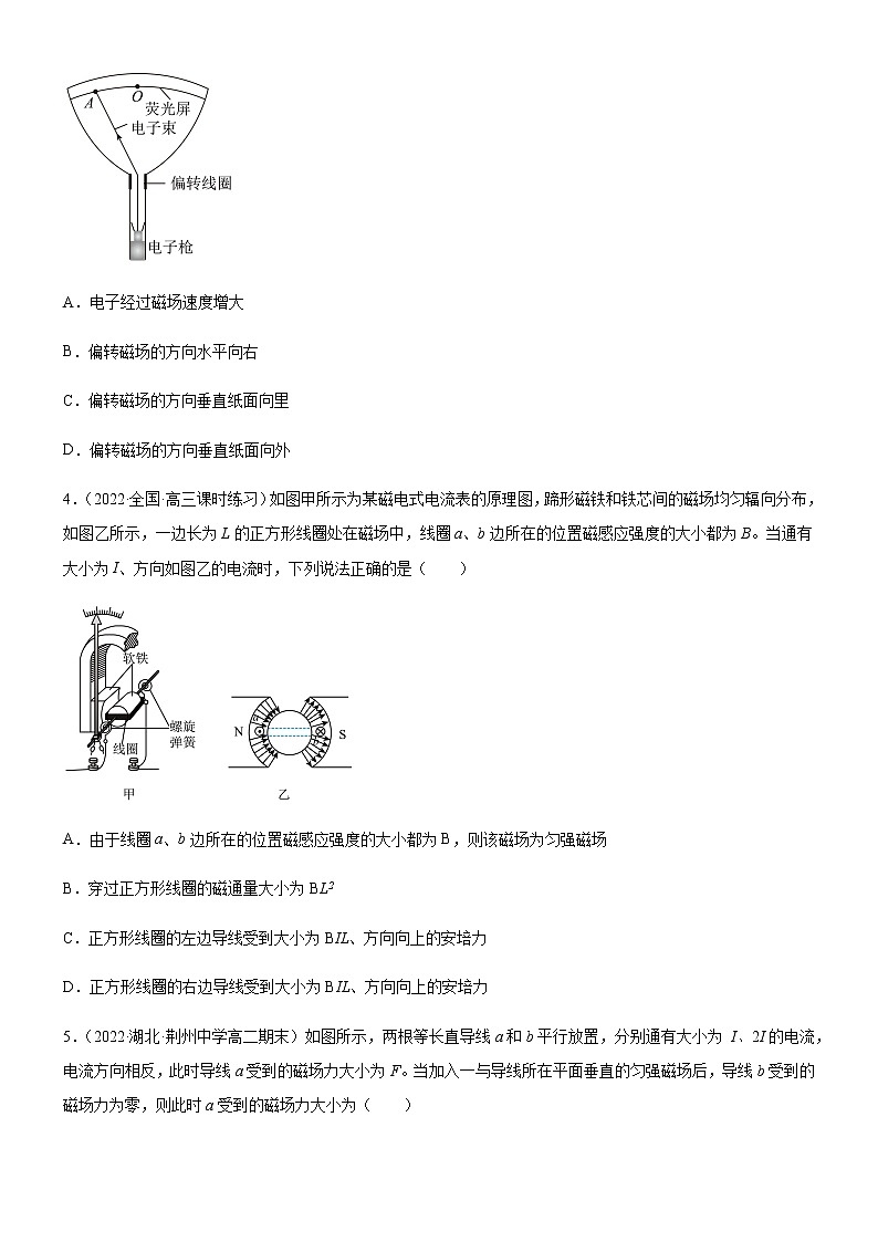 第一章 安培力与洛伦兹力 章末检测【A卷】(原卷版)第2页