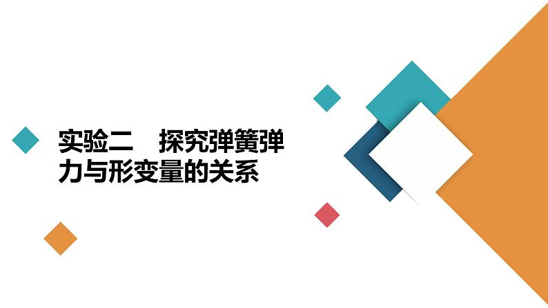 高中物理高考 实验二　探究弹簧弹力与形变量的关系 课件练习题02