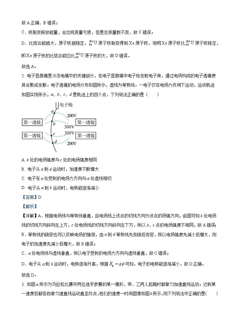 2023精品解析：永州高三第二次适应性考试（二模）物理试题02